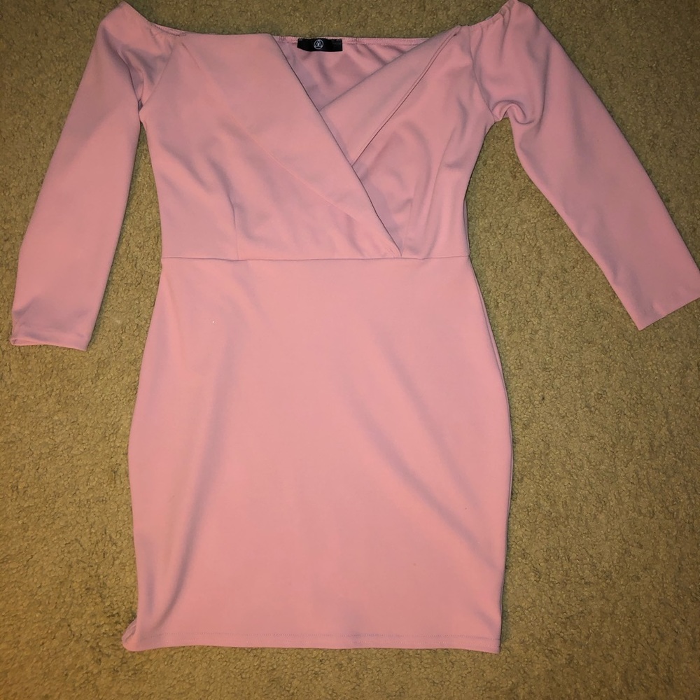 Long sleeve off the shoulder dress